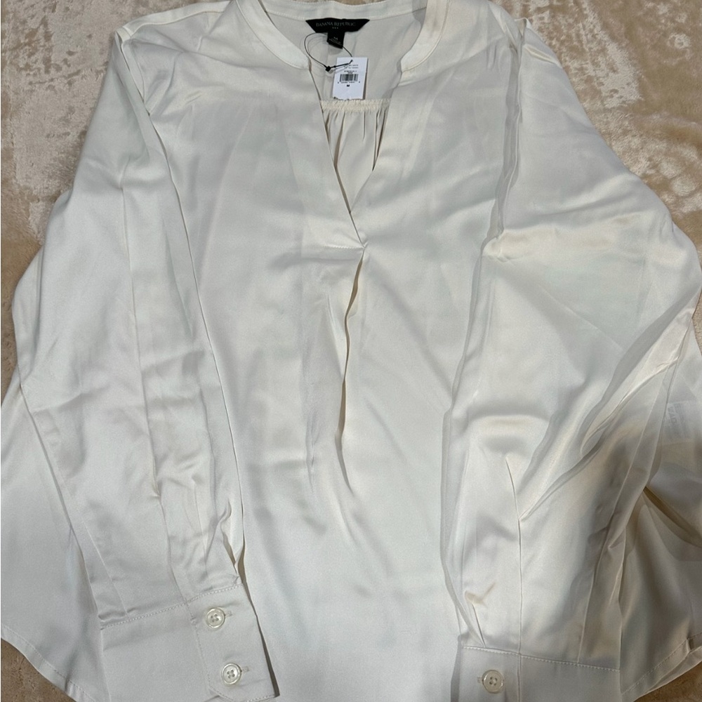 White Satin Blouse